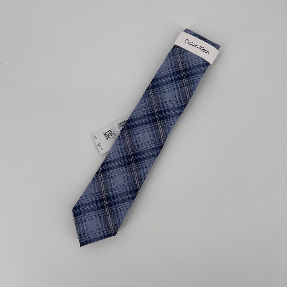 Calvin Klein Slim Plaid Tie OS
